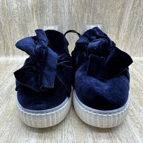 Pink‎ Label Sharon Dasher Loafers Woemens Size 6 Blue Velvet Shoes Slip On - Picture 3 of 12